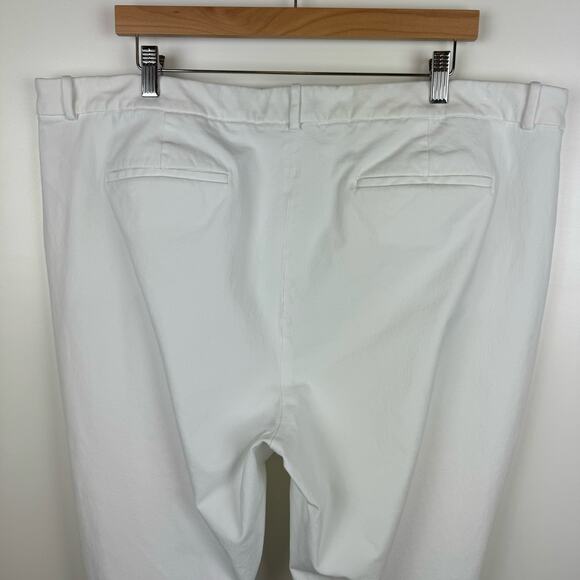 J Crew Womens Kallie Straight Leg Pant in White Sz 22 Office Neutral Minimalist - Picture 6 of 16